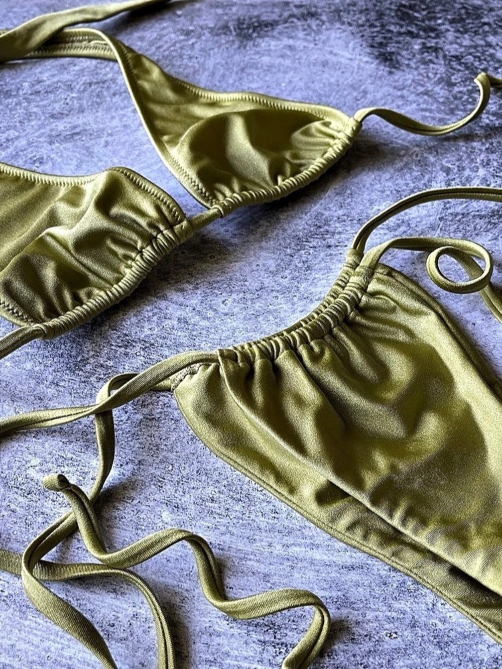 Green String Bikini Set  New